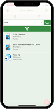 Quick search bar in pocket version