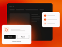 Cookie consent banner with Accept and Reject buttons alongside a privacy compliance checklist displayed on a modern website interface.