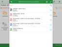 tablet gui with document query list