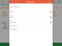 tablet GUI to input important document data