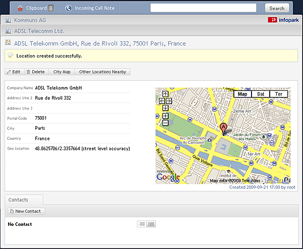 Location details