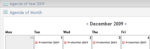 Campaign in the calendar