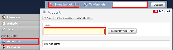 Suchmöglichkeiten