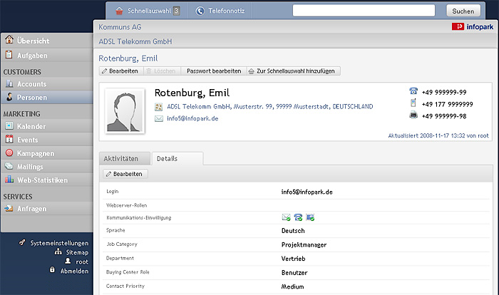 Account-Bearbeitung