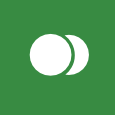 green button with two white circles