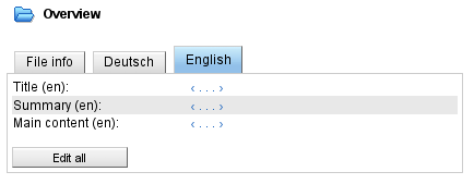 Tabbed Details Overview
