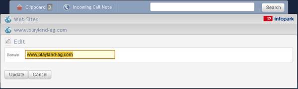 Editing a website item