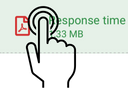 file name and icon with a finger tipp