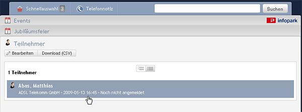 Teilnehmer auswählen