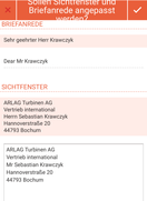 Difference view for salutation and form of address