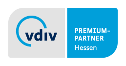 Bild zeigt die Auszeichnung als Premium-Partner des Verbands der Immobilienverwalter Hessen und führt zur Seite des Verbandes.