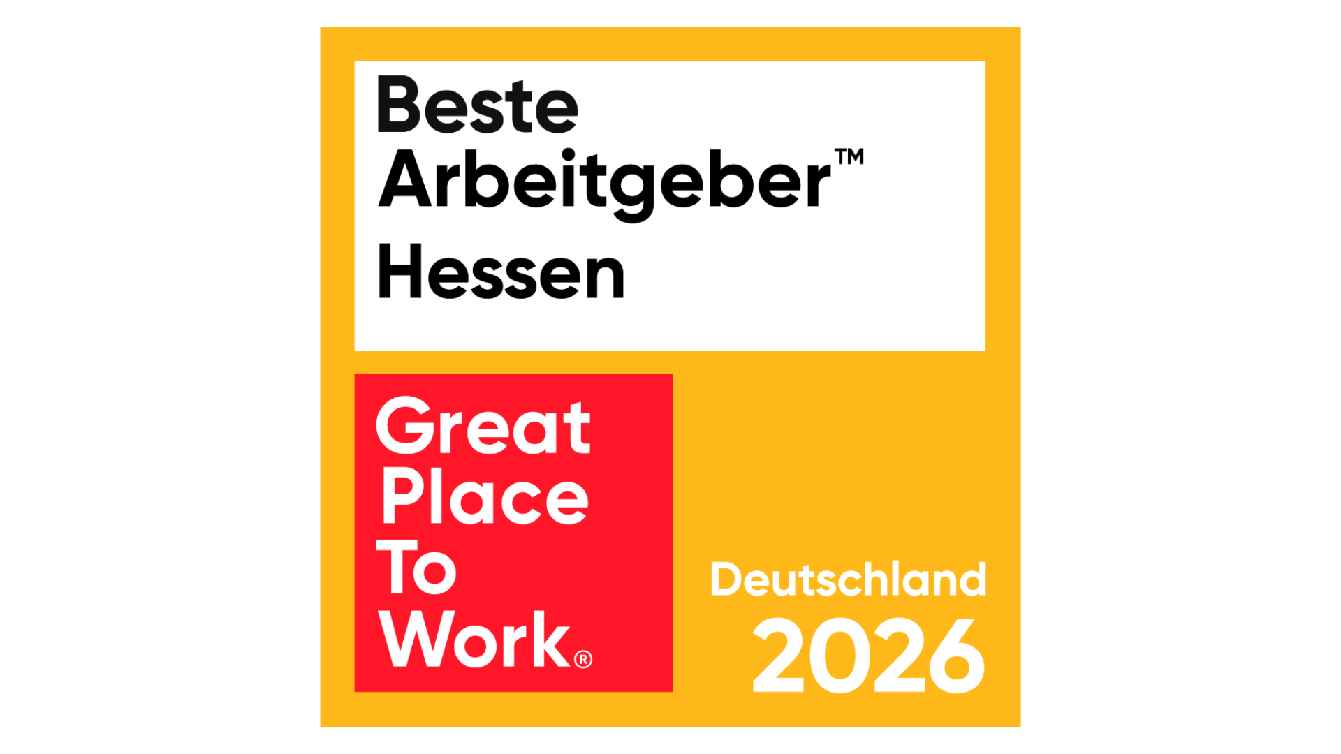 Siegel von Great Place to Work® als einer der Besten Arbeitgeber Hessens 2026