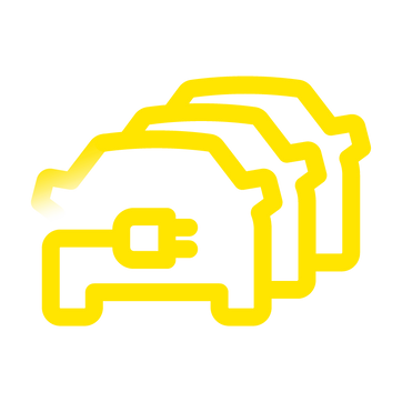Icons mit E-Autos für Flotte - Flottenstrom