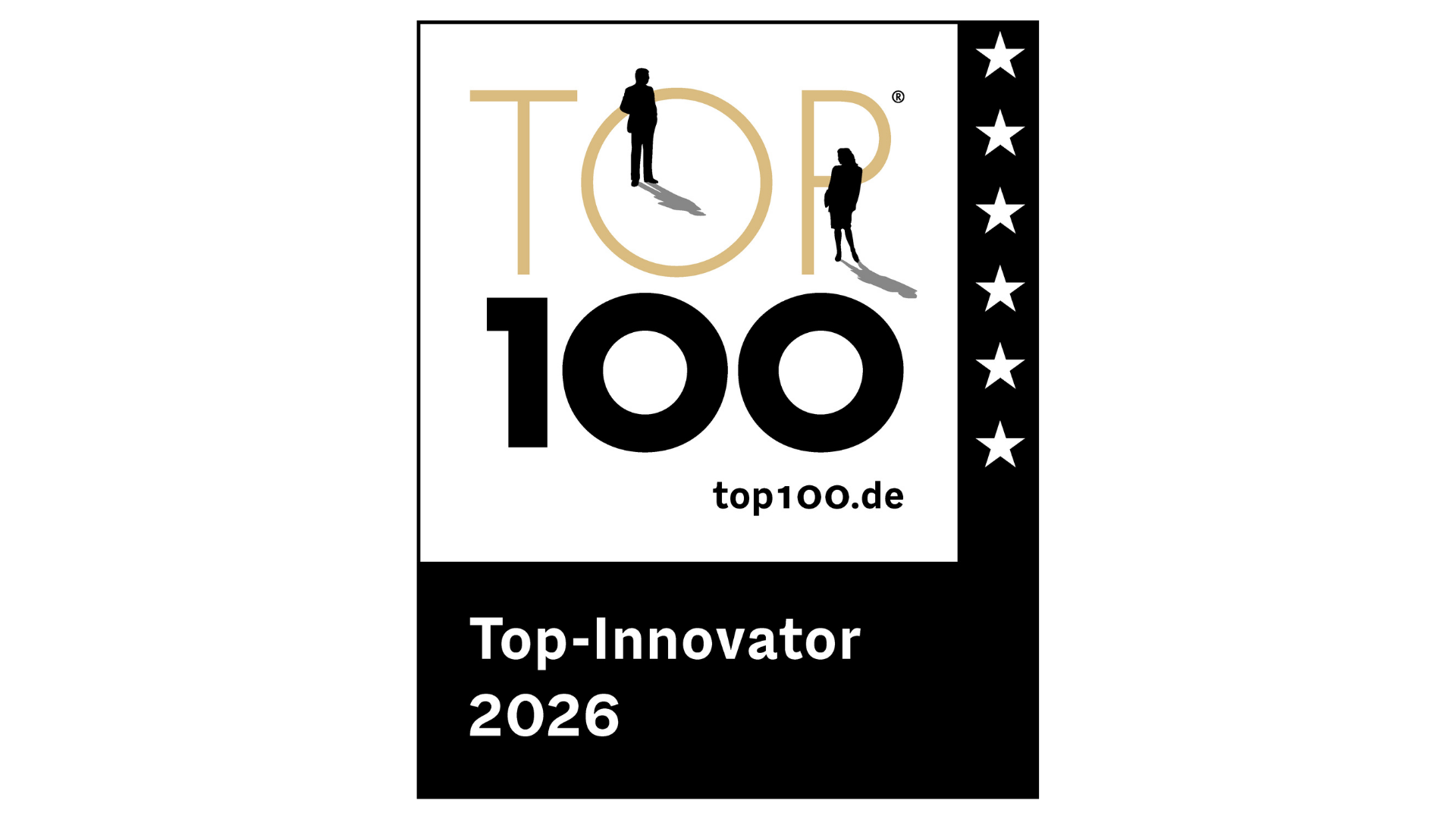Siegel von Top Innovator für MAINGAU: Auszeichnung als Top100 Innovator des deutschen Mittelstands 2026 (5 Sterne)