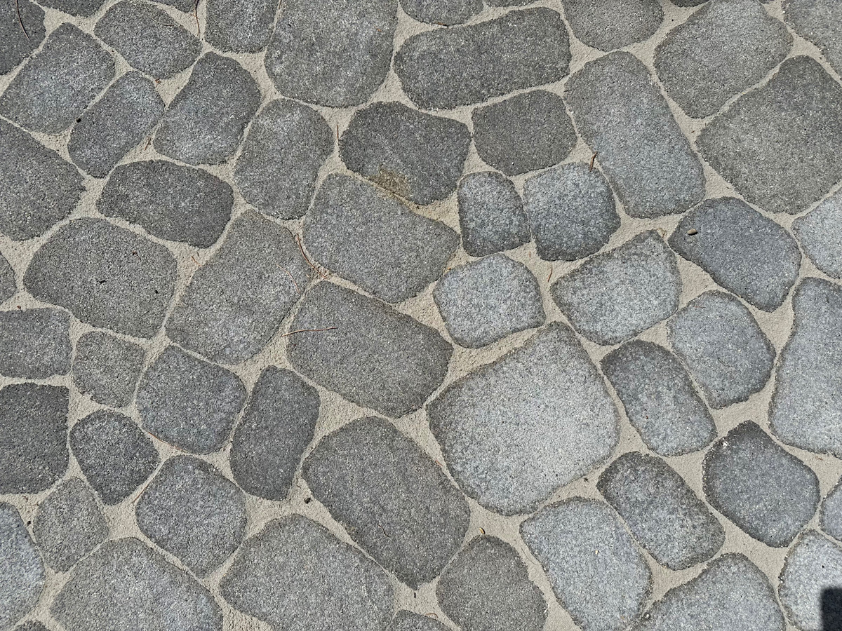Nahaufnahme Crea Beton Arena Vista perlgrau Pflastersteinen