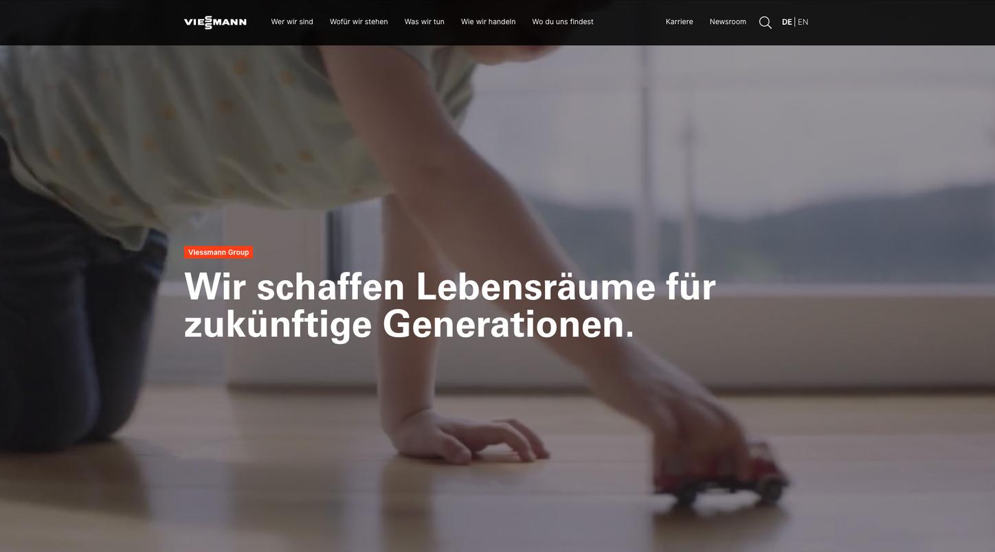 Das Bild zeigt einen Ausschnitt der neuen Viessmann Website