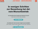 Screenshot Seite zur Anmeldung