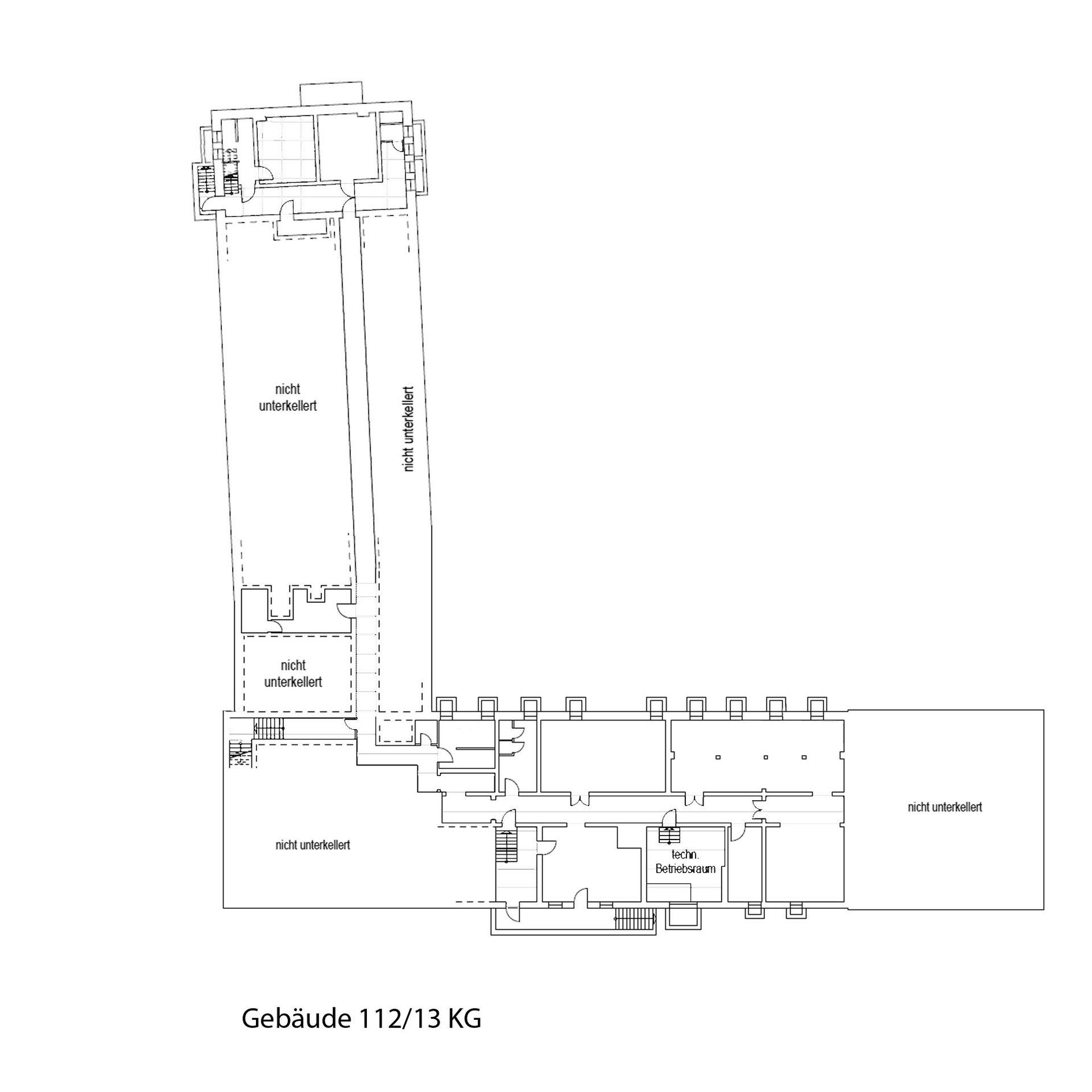 Bestandsgebäude 112/013, Grundriss KG