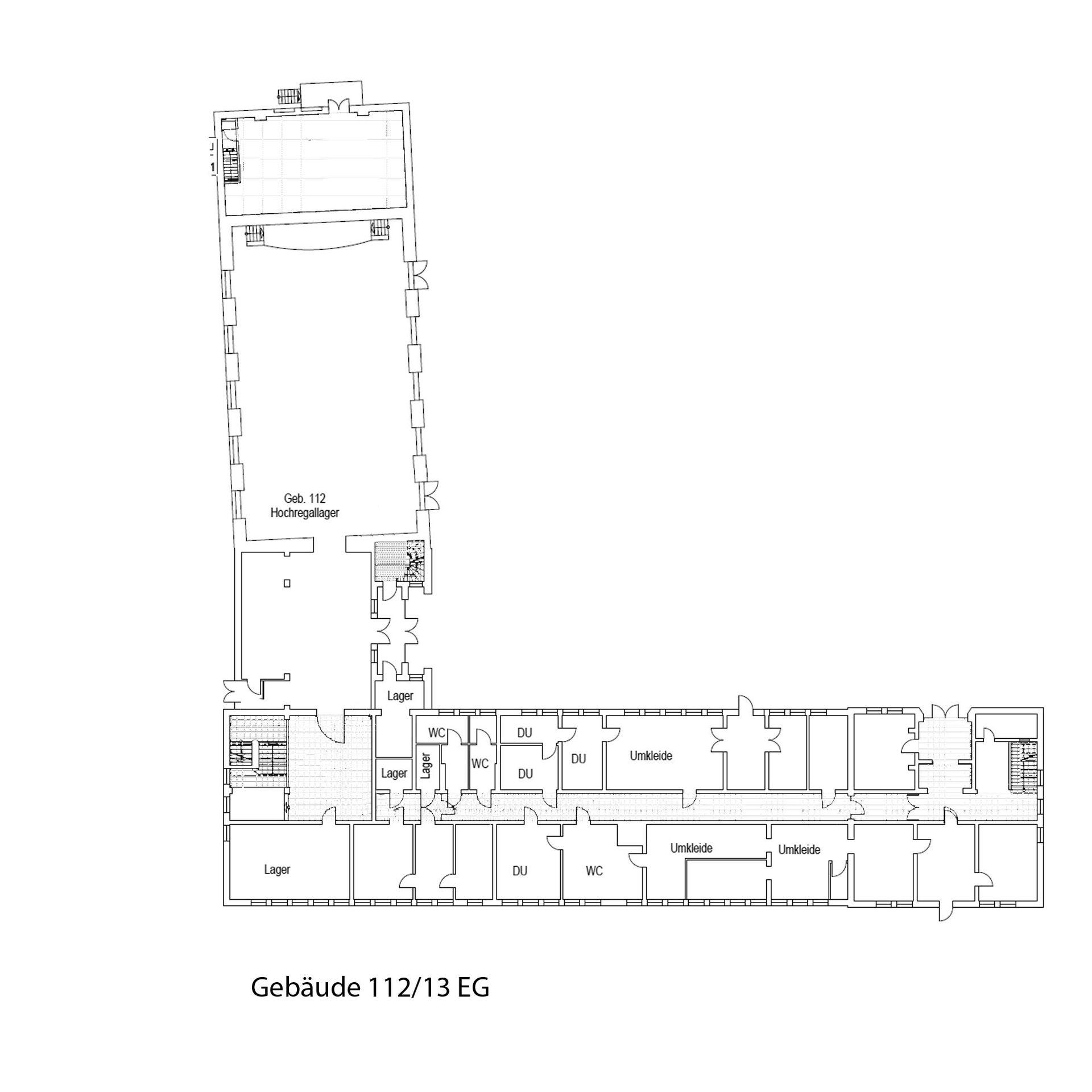 Bestandsgebäude 112/013, Grundriss EG