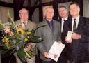 v.l.n.r. Siegfried Stech, Horst-Diether Ritz, 1.BG Helmut Marx, Wolfgang Möller