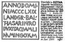 Umschrift auf der historischen Steintafel am Schlussstein