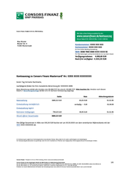 Kontoauszug Beispiel Uebersicht