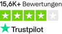 Trustpilotsiegel das eine Kundenbewertung mit 4 von 5 Sternen zeigt.