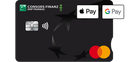 Schwarze Consors Finanz Mastercard® mit den Siegeln für ApplePay und GooglePay