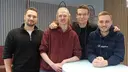 Gruppenbild v.l.n.r. Michael Munz (Head of Future Learning/Thieme), Arne de Boer, Benjamin Heborn und Nick Wiese