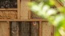 Detailaufnahme des Insektenhotels vor dem Thieme Bürogebäude