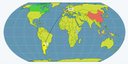 Equal-Earth-Projektion mit Flugroute