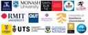 Logos of the University of Melbourne, Monash University, La Trobe University, Swinburne University, the University of Newcastle, the University of the Sunshine Coast, the University of Technology Sydney and the CSIRO 
