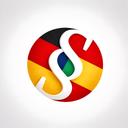 Logo des Deutsch-Spanischen Bachelorstudiengangs Rechtswissenschaft mit Paragraphenzeichen und grafischen Elementen in den Farben Deutschlands und Spaniens.