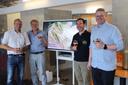 Beer tasting with Stefan Seewald (Oberfrankenstiftung), Dr. Pedro Gerstberger (University of Bayreuth), Dipl.-Ing. Matthias Hansen (IREKS), Thomas Steiner (UniBrau Technik e.V.) (from left).