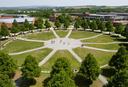 Luftbild: Rondell am Campus der Universität Bayreuth
