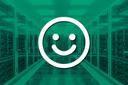 Serverraum mit Smiley-Symbol