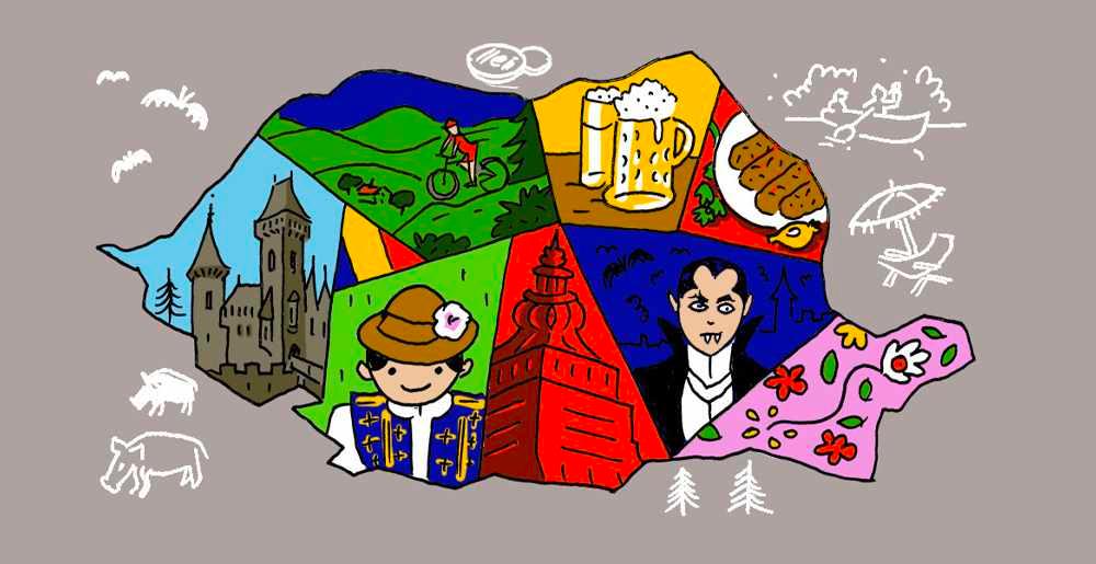 Illustration zu den neun Destinationen in Rumänien ab Dortmund Airport