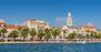 Blick auf Promenade und Diokletianpalast in Split, Kroatien