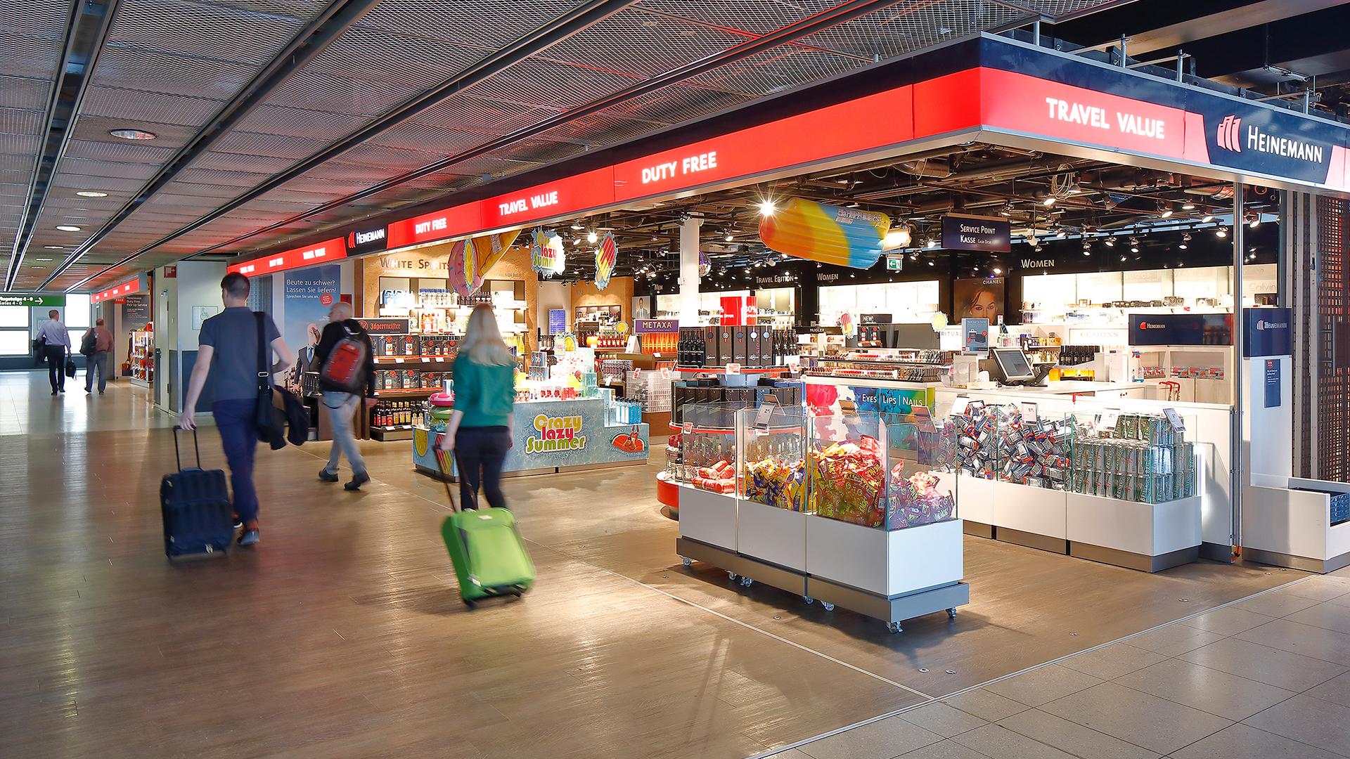 Heinemann Duty Free Shop am Dortmund Airport hinter Kontrollstelle A