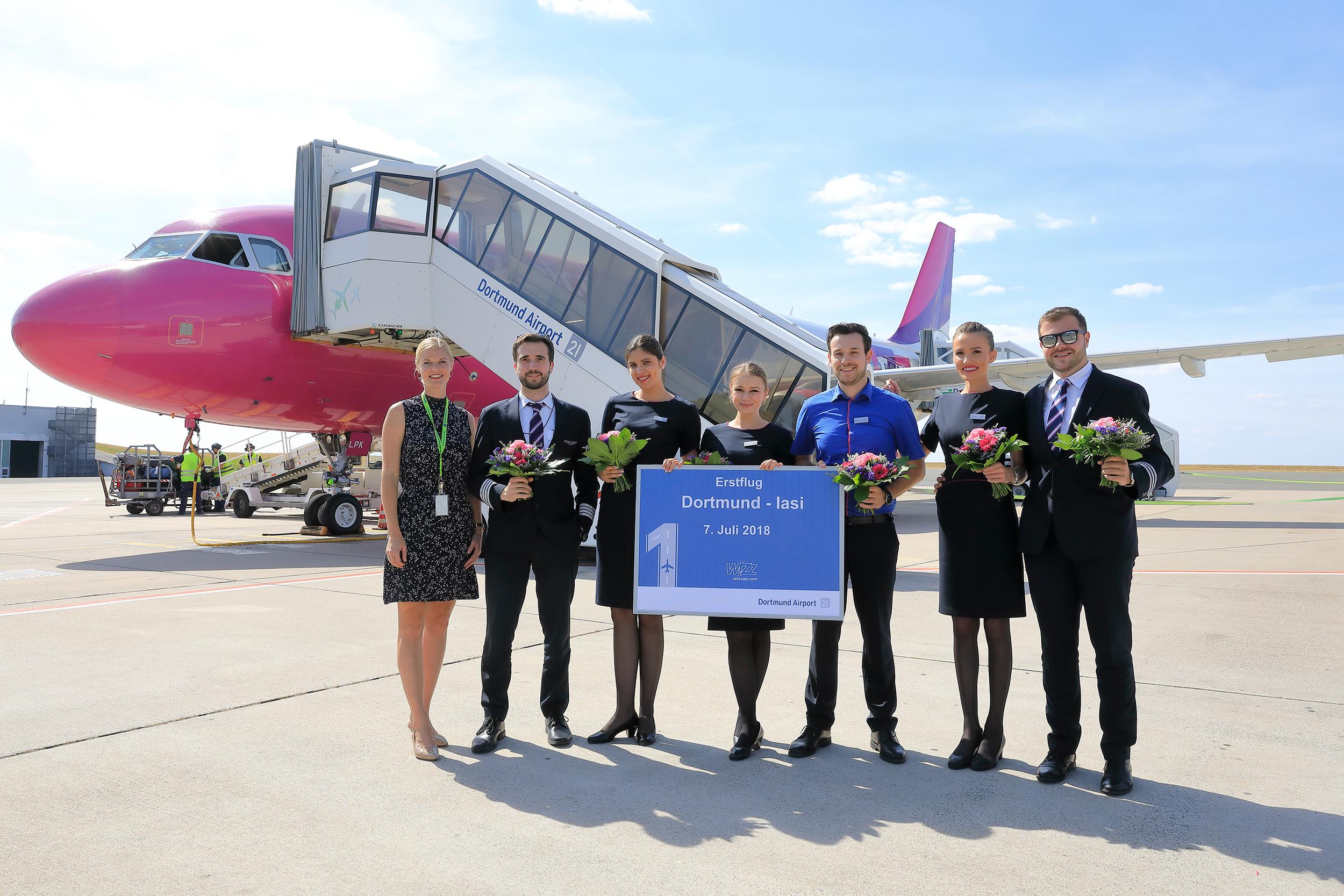 Dortmund Airport, Iasi, Wizz Air, Erstflug