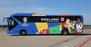 Der Bus der englischen Nationalmannschaft bei der Ankunft des Teams für das Halbfinale der EM 2024 in Dortmund gegen die Niederlande.