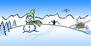 Illustration Winterlandschaft zum Thema Skiurlaub ab Dortmund Airport 
