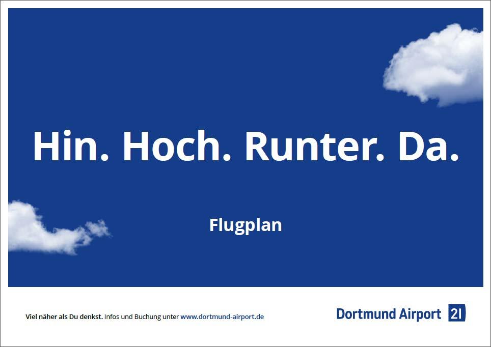 Titelseite des PDF-Flugplans des Dortmund Airport
