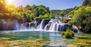 Skradinski Buk Wasserfall im Krka Nationalpark bei Split in Kroatien