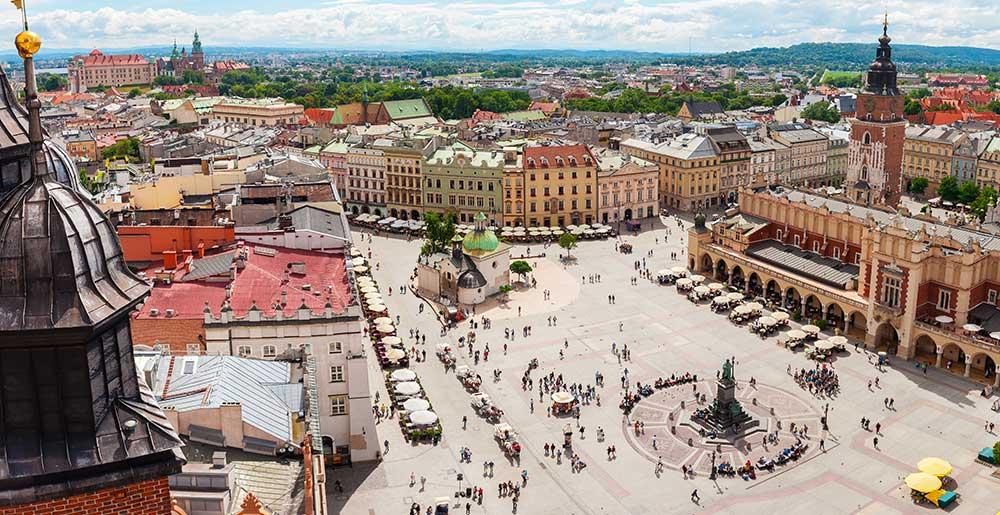 Der Hauptmarkt in Krakaus Altstadt