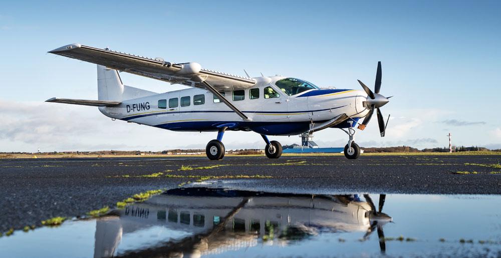 Eine Cessna Grand Caravan der Fluggesellschaft Sylt Air