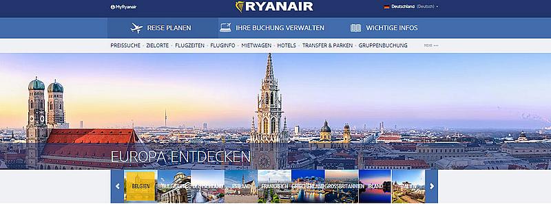 Bild des
  Internetauftritts von Ryanair

 





