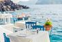 Santorini: Restaurant mit Blick auf's Meer