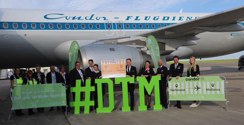 Der Dortmund Airport begrüßt den Erstflug der Fluggesellschaft Condor am Flughafen