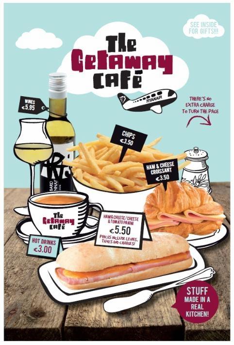 Angebot des Ryanair The Getaway
Café's
